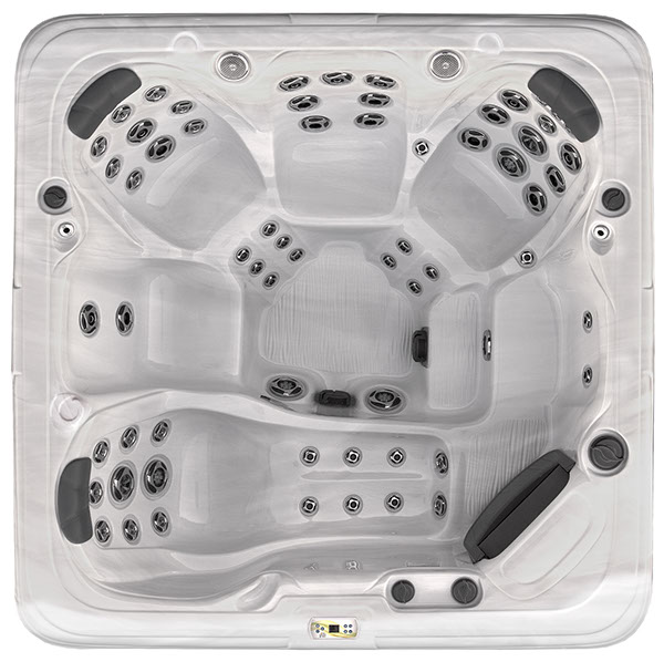 Inside View of 6 Seater Lounge Hot Tub with Swirl Jets