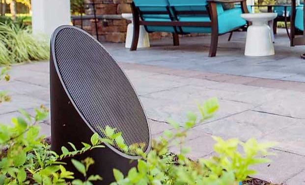 Outdoor Speaker in landscape