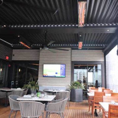Restaurant Patio with Louvers